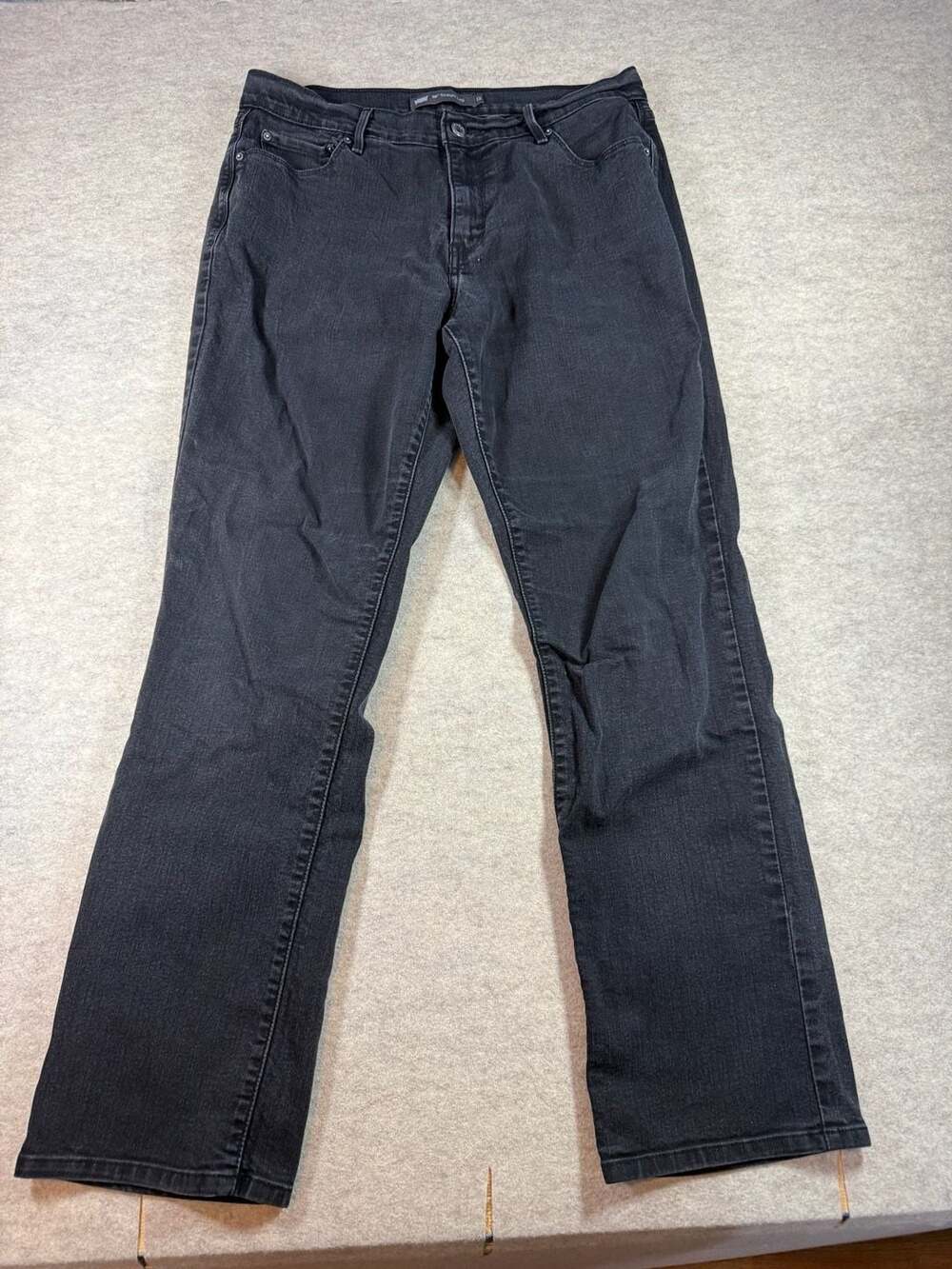 Levi's 505 Straight Leg Black Denim Jeans Women's Size 12M W31 L32
